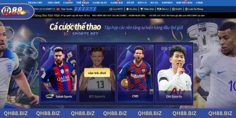 4 sảnh cược nổi trội tại thể thao QH88