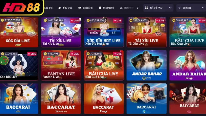 Live Casino - Trải nghiệm thực tế ngay tại nhà