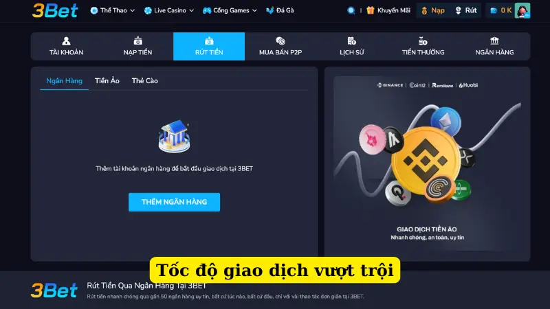 Tốc độ giao dịch vượt trội